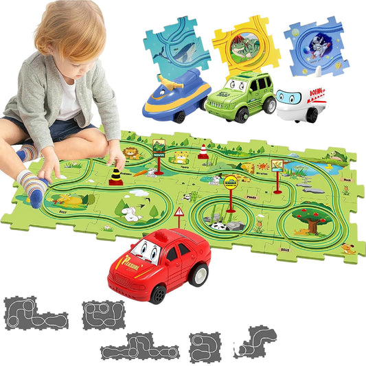 🧩 Pista de Rompecabezas con Carrito™