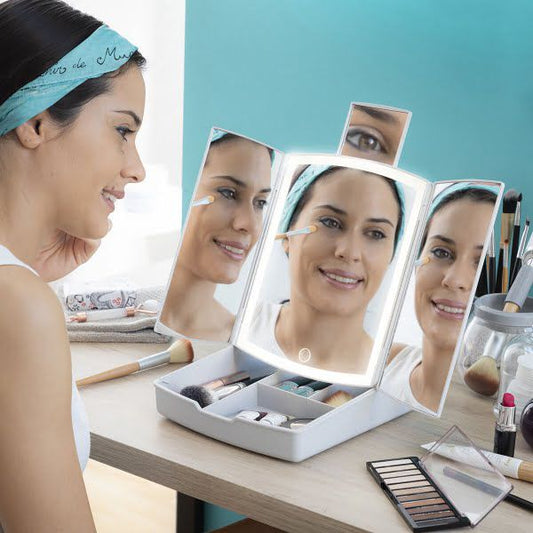 Espejo de Maquillaje con LED y Aumento My Foldaway ®