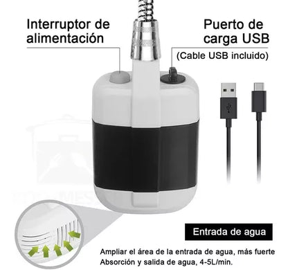 ✨ Ducha Portátil Recargable 💧🚿