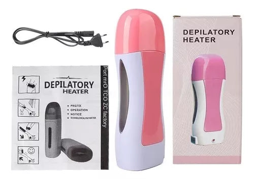 Kit Depilador Calentador de Cera + Rollon Cera + Bandas Roll On™