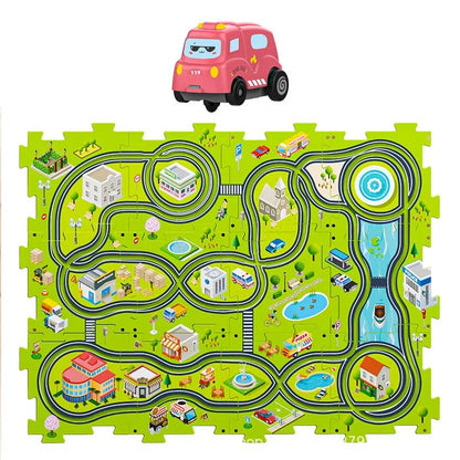 🧩 Pista de Rompecabezas con Carrito™