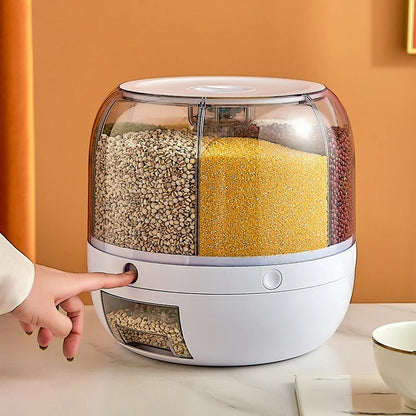 🍚 Dispensador de Granos y Arroz Giratorio™ – ¡Organiza tu cocina con estilo!