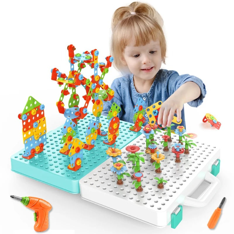 Kit de Ingeniería Creativa para Niños, Taladro y Destornillador®