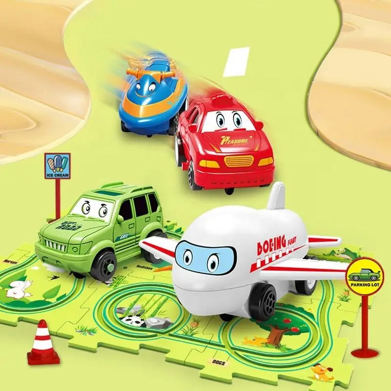 🧩 Pista de Rompecabezas con Carrito™