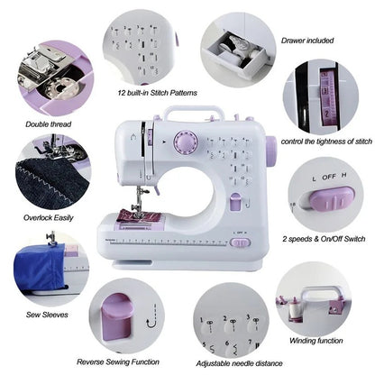 Máquina de Coser Multifuncional 12 Puntadas ®