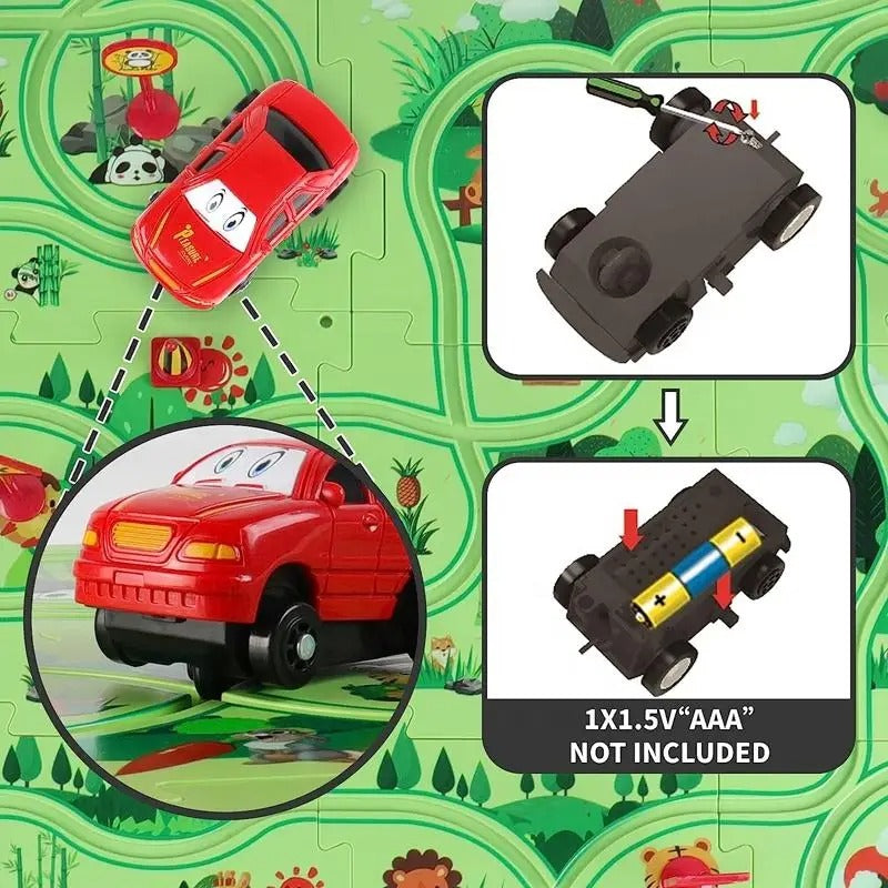🧩 Pista de Rompecabezas con Carrito™