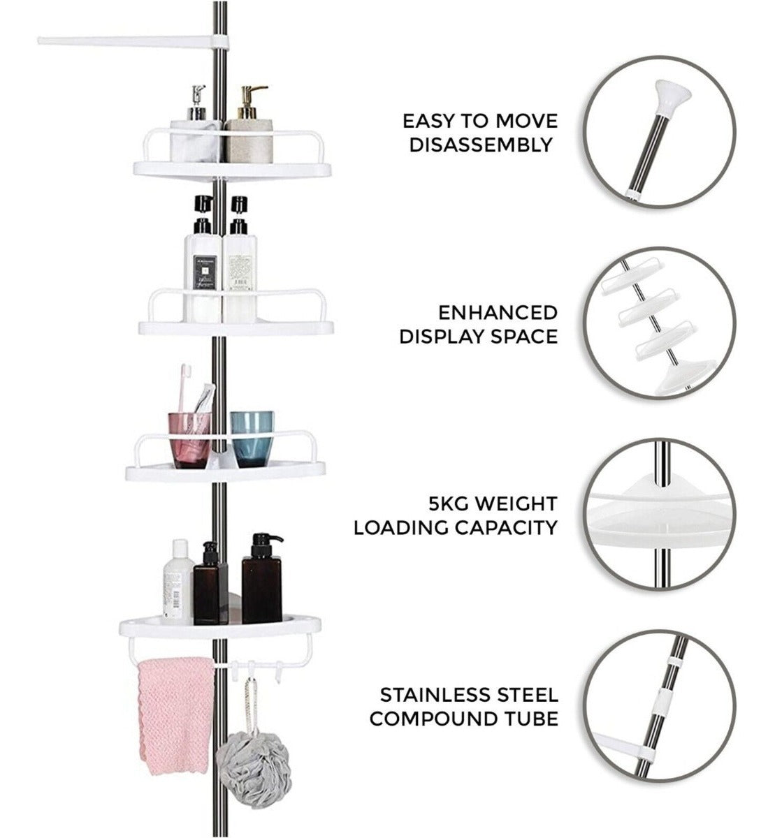 Organizador de Baño Esquinero CornerEase™