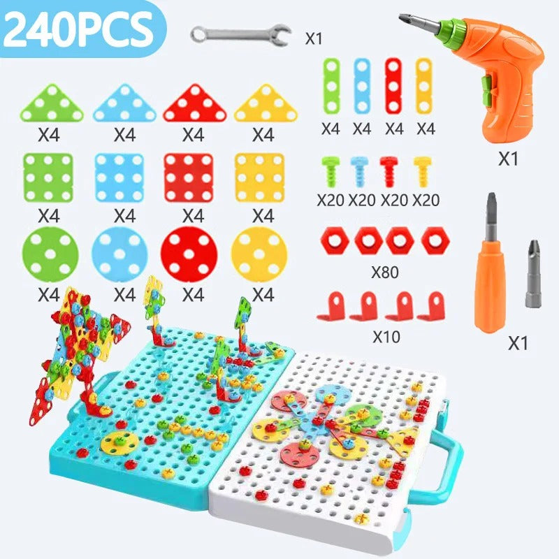 Kit de Ingeniería Creativa para Niños, Taladro y Destornillador®